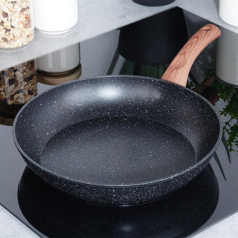 Vilde, Black&Wood, patelnia granitowa, 28 cm