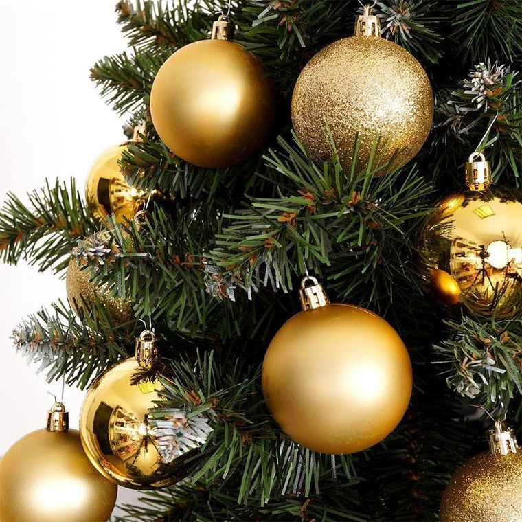 Vilde, bombki choinkowe nietłukące, złote, 12 szt., 6 cm