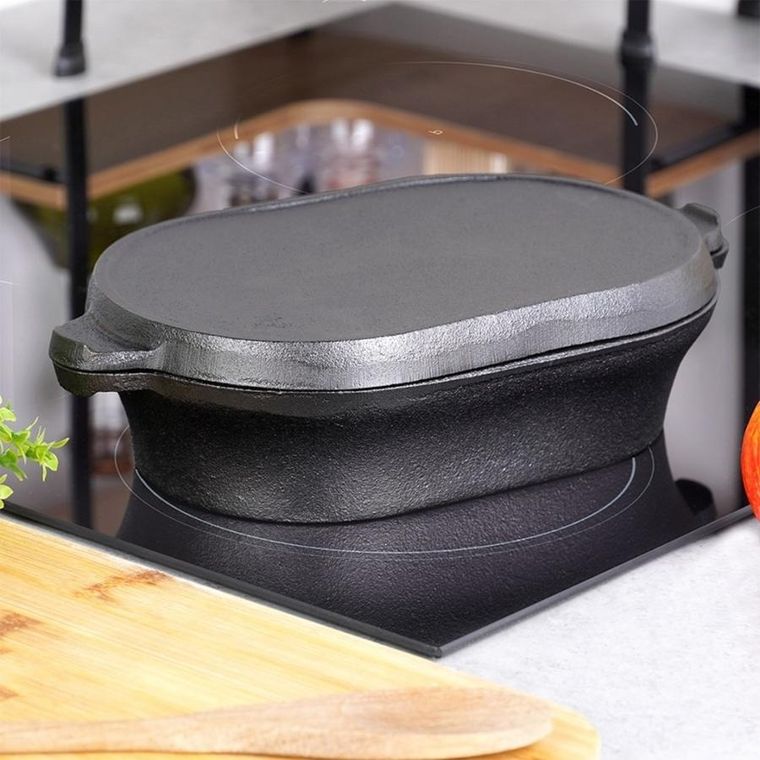 Vilde, Cast Line, brytfanna żeliwna z pokrywką 2w1, 28-16 cm, 1,2 l