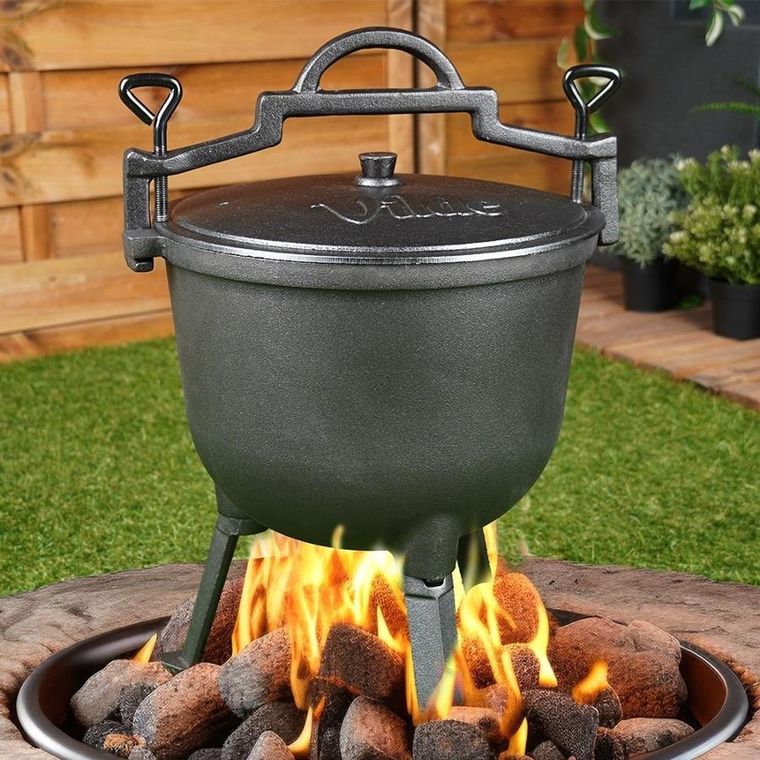 Vilde, Cast Line, kociołek żeliwny emaliowany na nóżkach z pokrywką, 10l