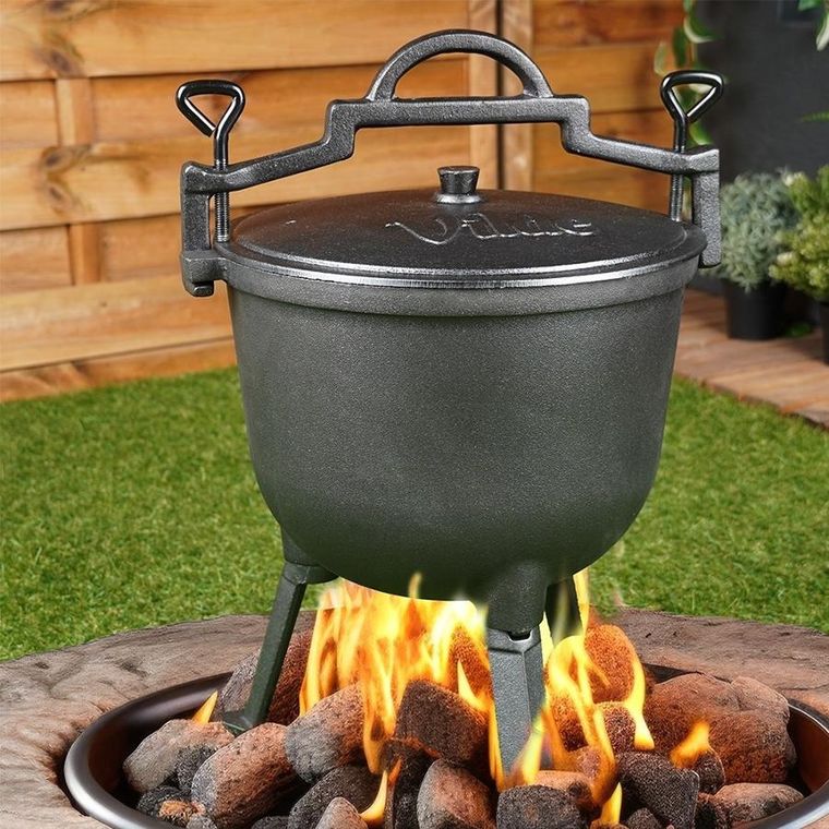 Vilde, Cast Line, kociołek żeliwny na nóżkach z pokrywką, 10l