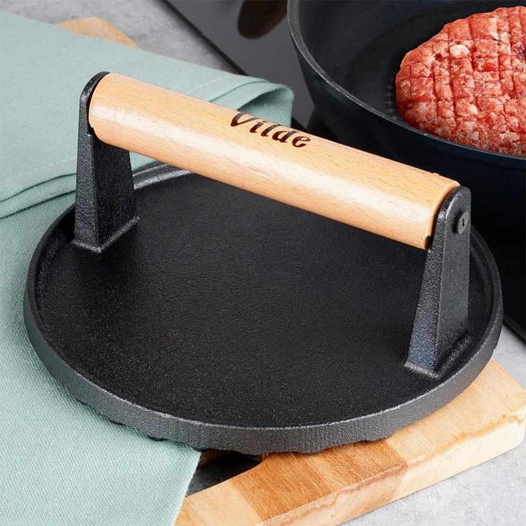 Vilde, Cast Line, prasa do burgerów żeliwna, 17,5 cm