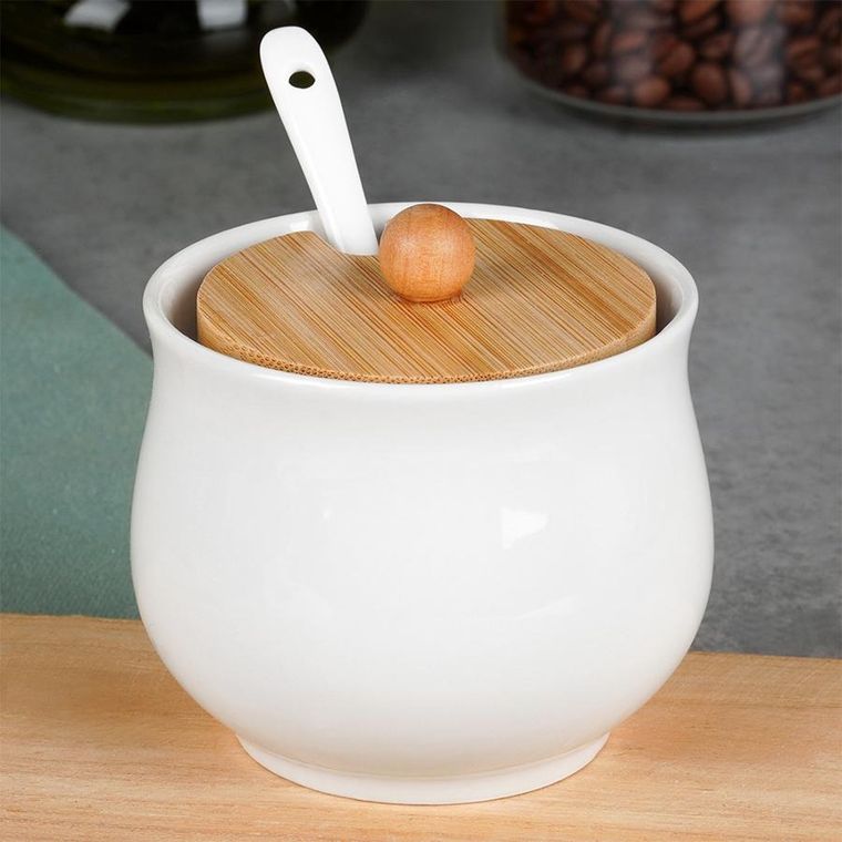 Vilde, cukierniczka ceramiczna, biała