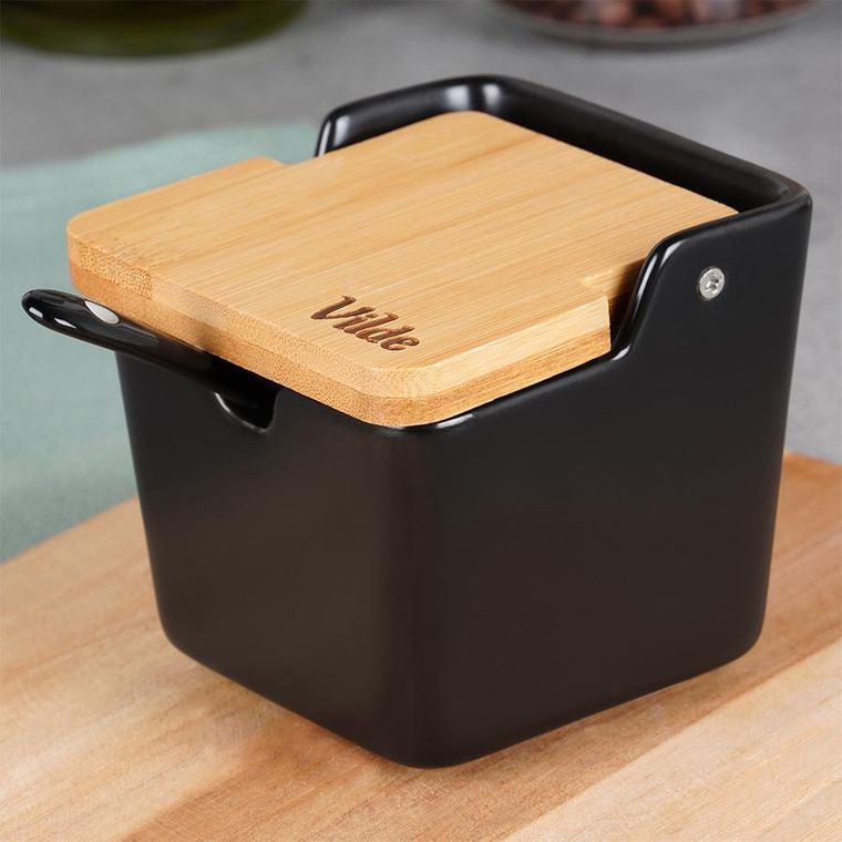 Vilde, cukierniczka ceramiczna, czarna, 250 ml