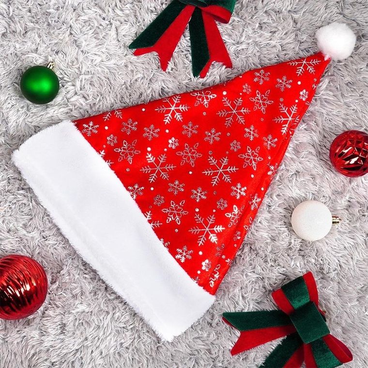 Vilde, czapka mikołaja z pomponem, 43 cm