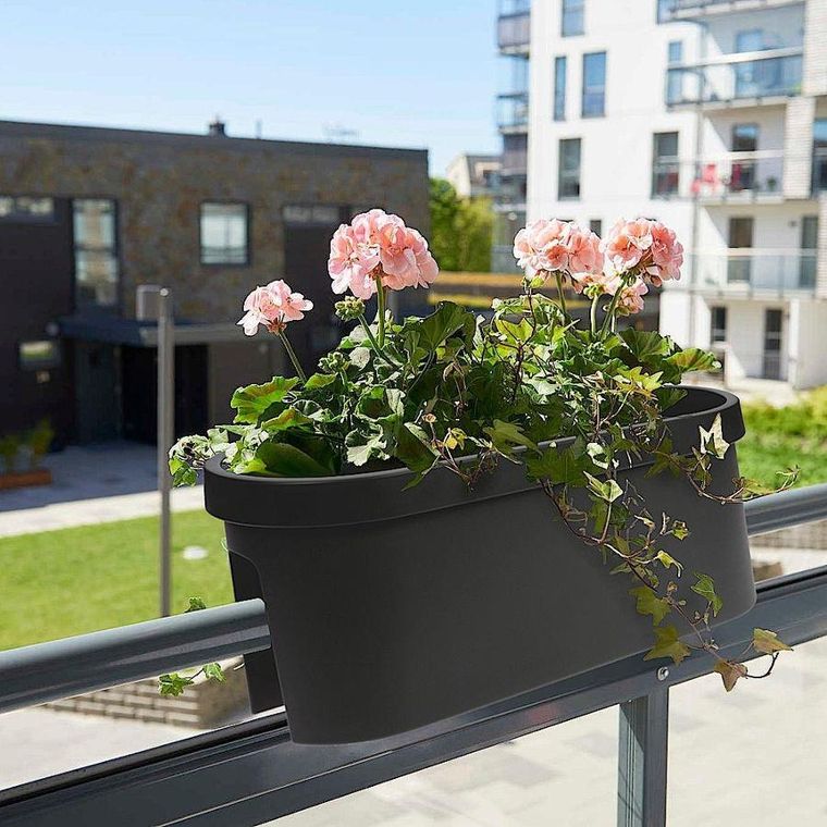 Vilde, donica balkonowa na balustradę, 59 cm