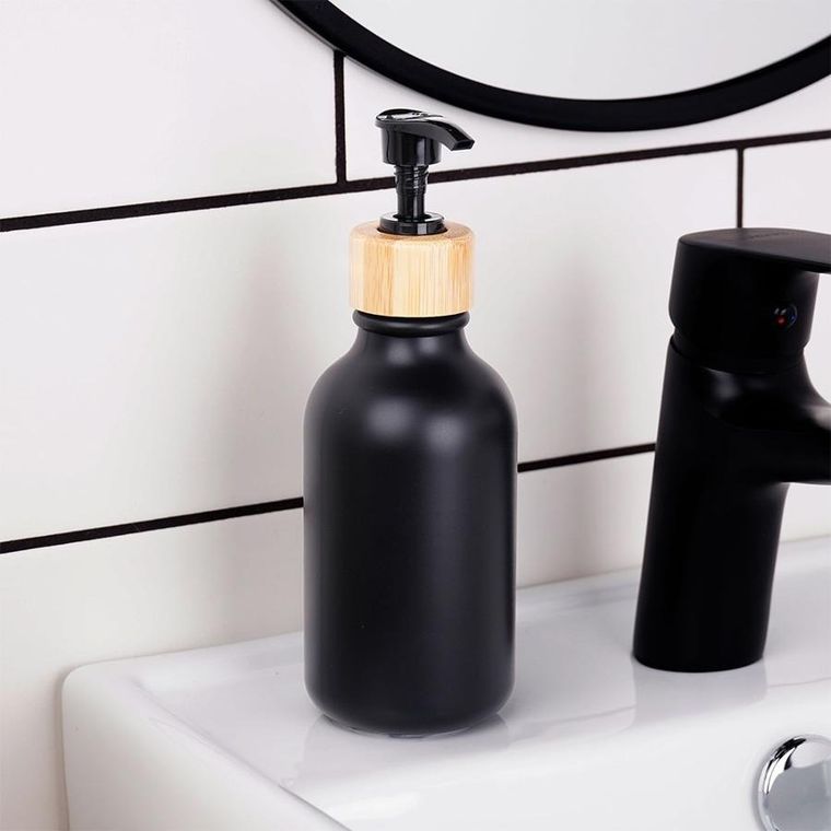 Vilde, dozownik do mydła, czarny, 300 ml