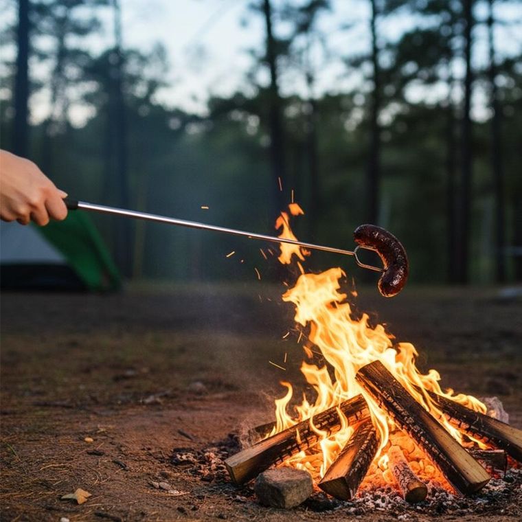 Vilde, kij na ognisko, rozkładany stalowy, 24-72 cm