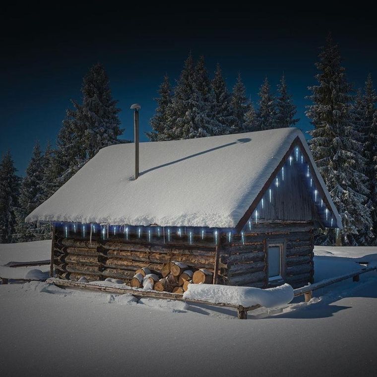 Vilde, kurtyna świetlna girlanda, zewnętrzna, ciepły biały, sople lodu, 72 led, 6.9 m