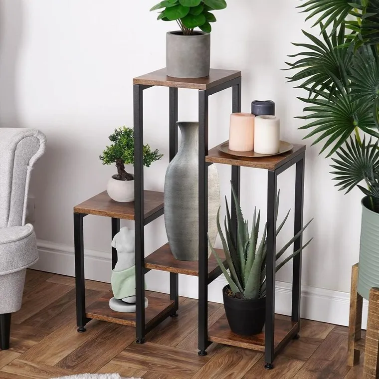 Vilde, kwietnik metalowy 6-poziomowy, 80 cm