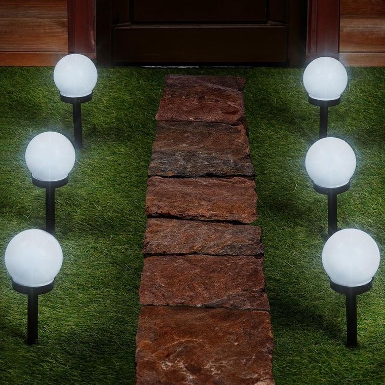 Vilde, lampki ogrodowe solarne LED, wbijane, 33,5 cm, 6 szt.