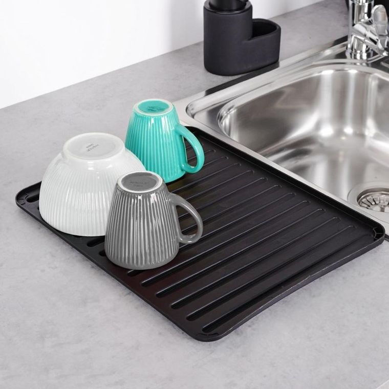 Vilde, mata do suszenia naczyń, czarna, 39.5-30.5 cm