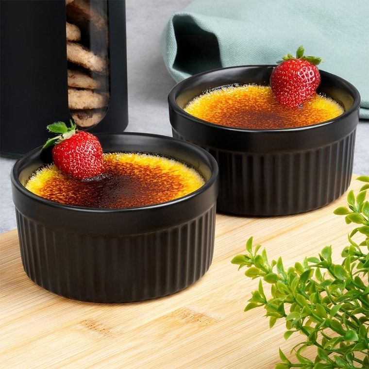 Vilde, miseczki do zapiekania, porcelanowe, czarne, 260 ml, 2 szt.