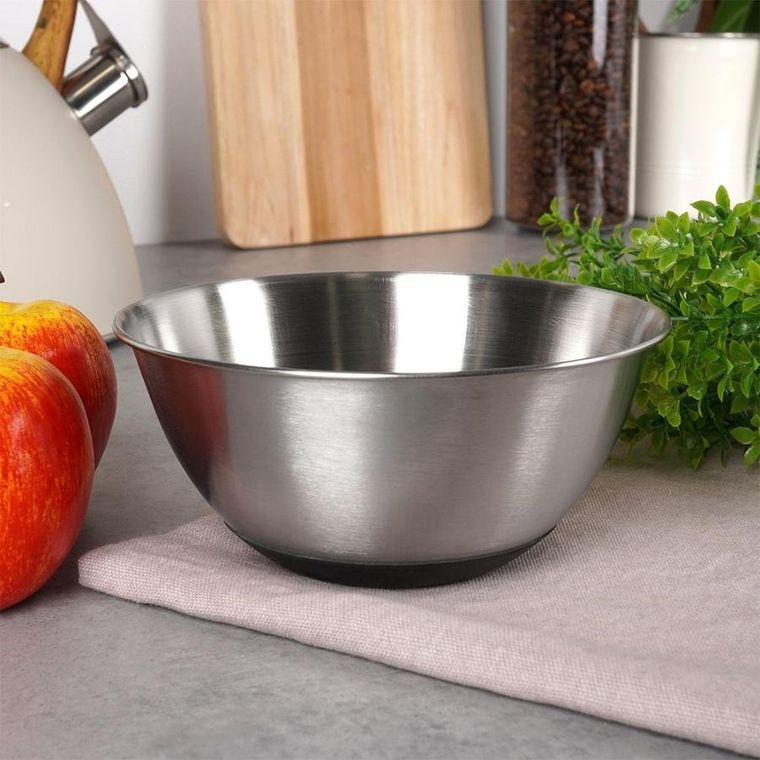 Vilde, miska kuchenna, stalowa, antypoślizgowa, 15,5 cm, 700 ml