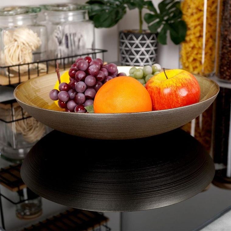 Vilde, miska misa złota szklana, patera 30 cm, 2,2 l