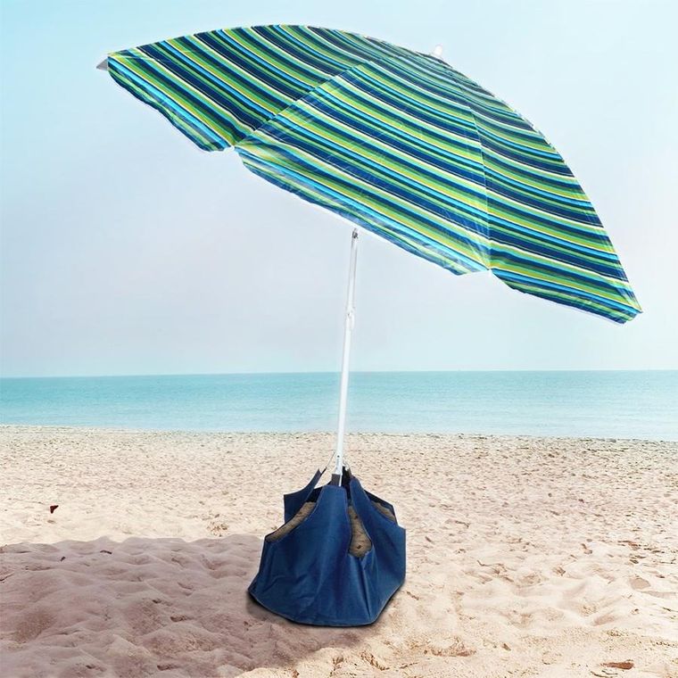 Vilde, parasol plażowy z podstawą, 147 cm
