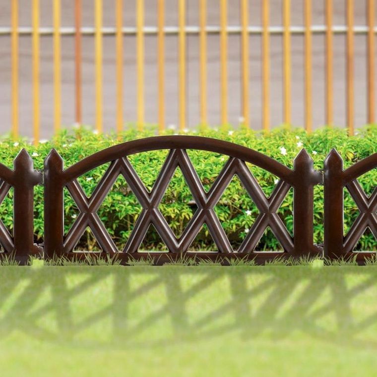 Vilde, płotek ogrodowy, brązowy, 49-30 cm