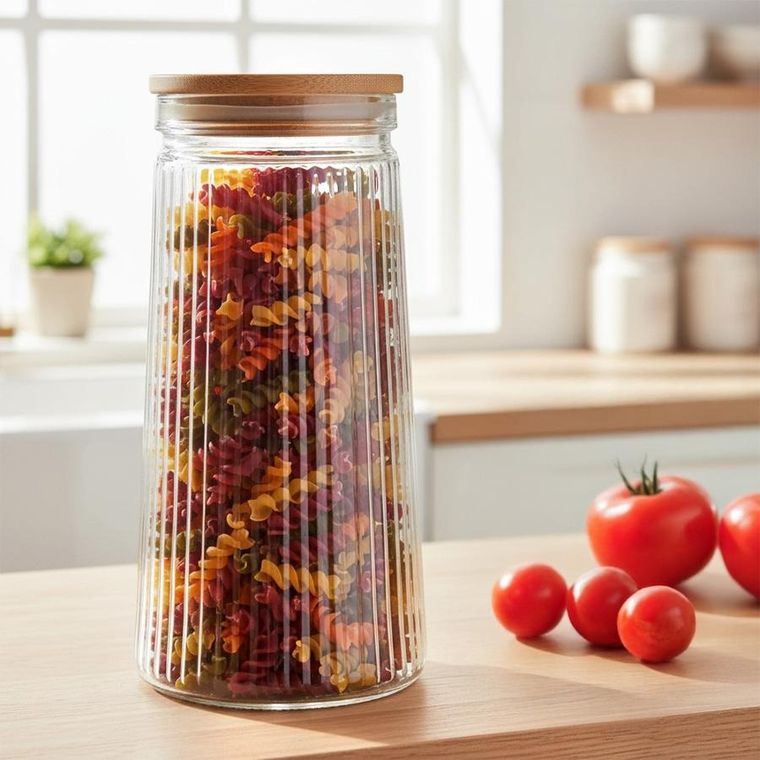 Vilde, pojemnik na produkty sypkie, szklany z pokrywką i uszczelką, 1,4l