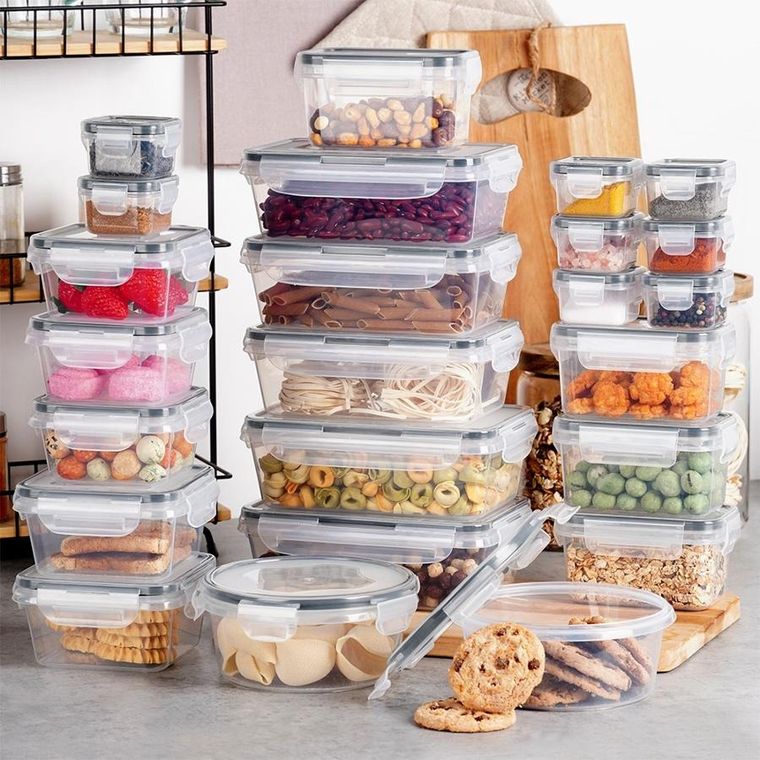 Vilde, pojemniki na żywność z pokrywką i uszczelką, 24 szt.