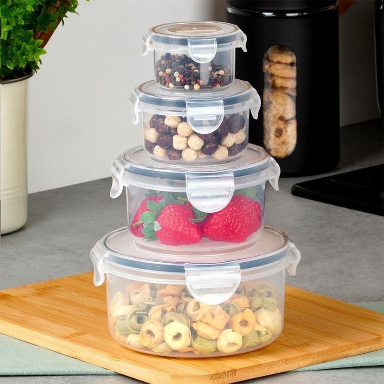 Vilde, pojemniki na żywność z pokrywką i uszczelką, 4 szt.