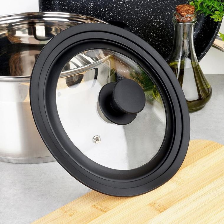 Vilde, pokrywka szklana silikonowa, uniwersalna, 18/20/22 cm