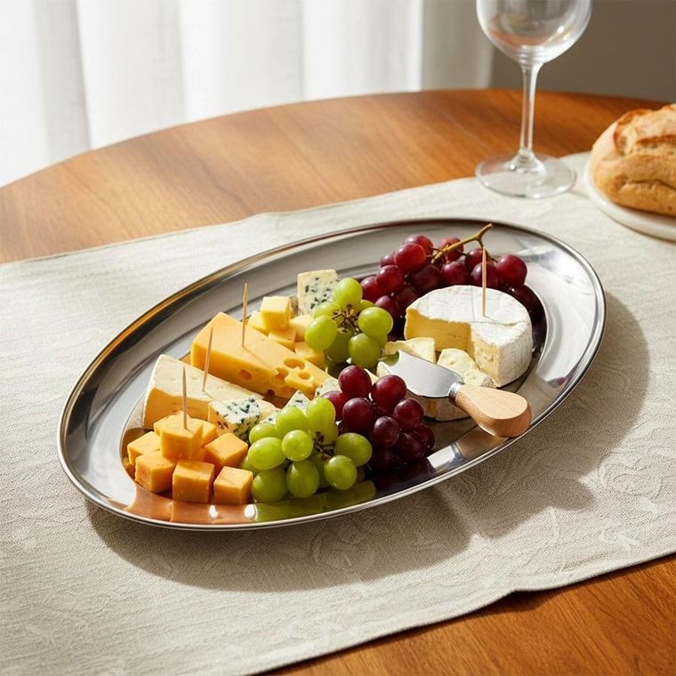 Vilde, półmisek stalowy, owalny, 34-21,5 cm