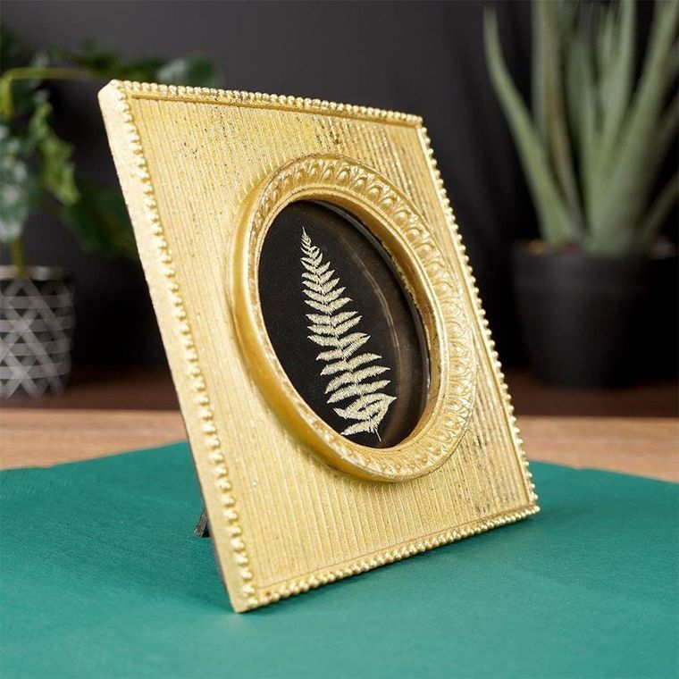 Vilde, ramka na zdjęcia do postawienia, złota, 10-10 cm