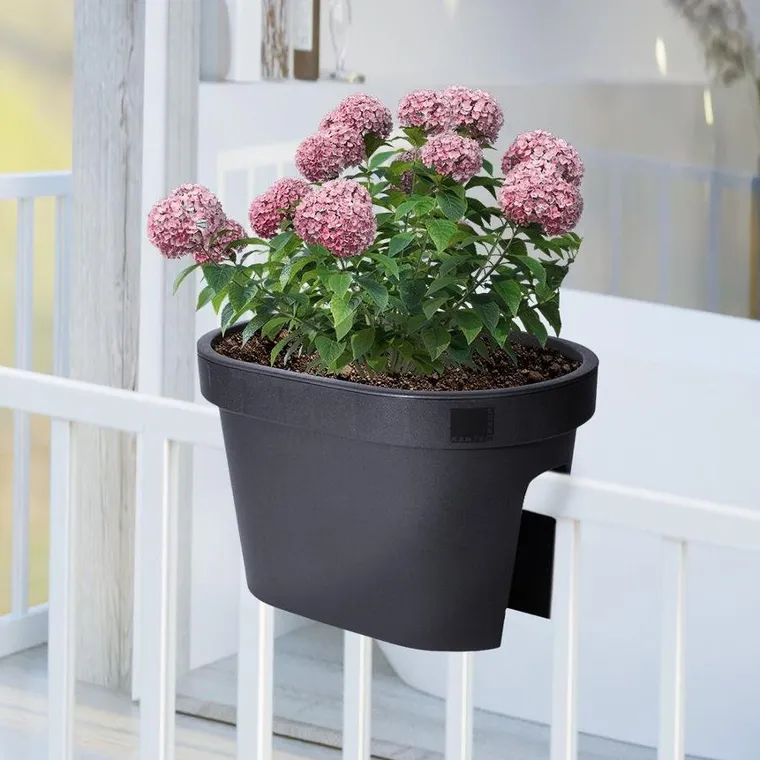 Vilde, skrzynka zawieszana na poręcz, czarna