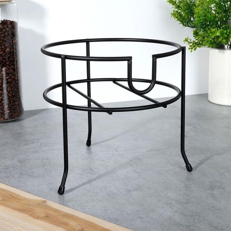 Vilde, stojak pod słój z kranikiem, metalowy, czarny