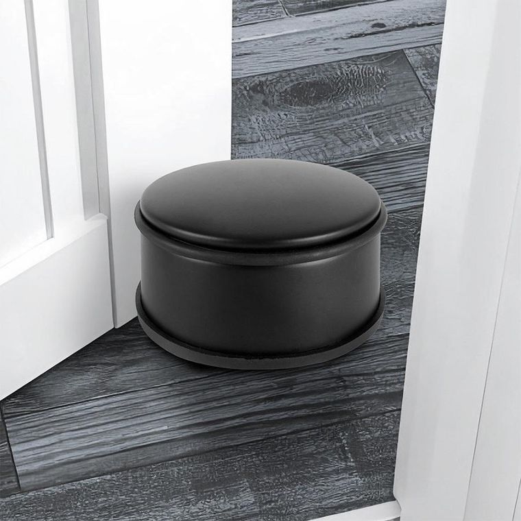 Vilde, stoper do drzwi metalowy, czarny, 11,5 cm