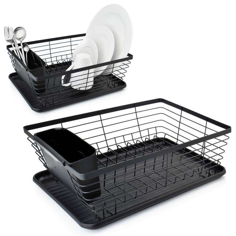 Vilde, suszarka na naczynia, czarna, 36-30-14,5 cm