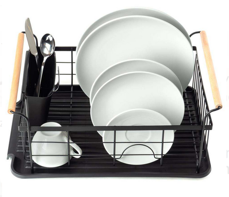 Vilde, suszarka na naczynia, czarna, 42,5-29,5-19 cm