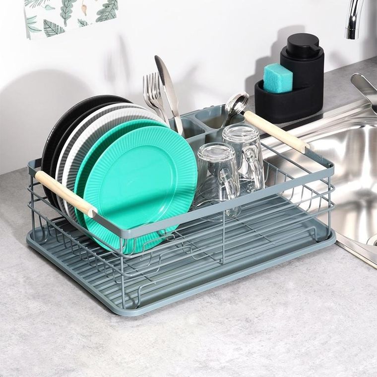 Vilde, suszarka na naczynia, szara, 42,5-32-14,5 cm