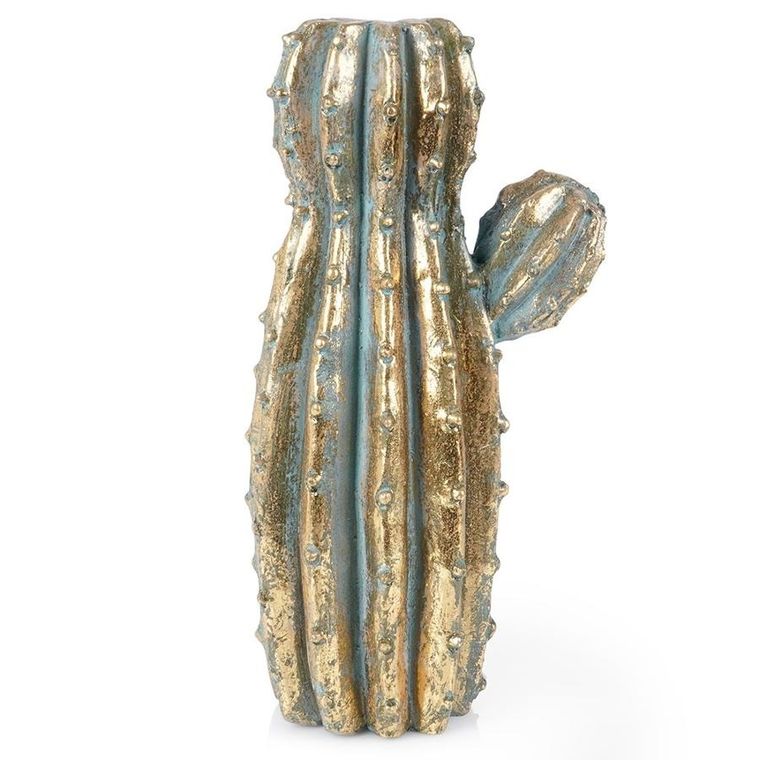 Vilde, wazon na kwiaty złoty kaktus, 41.5 cm