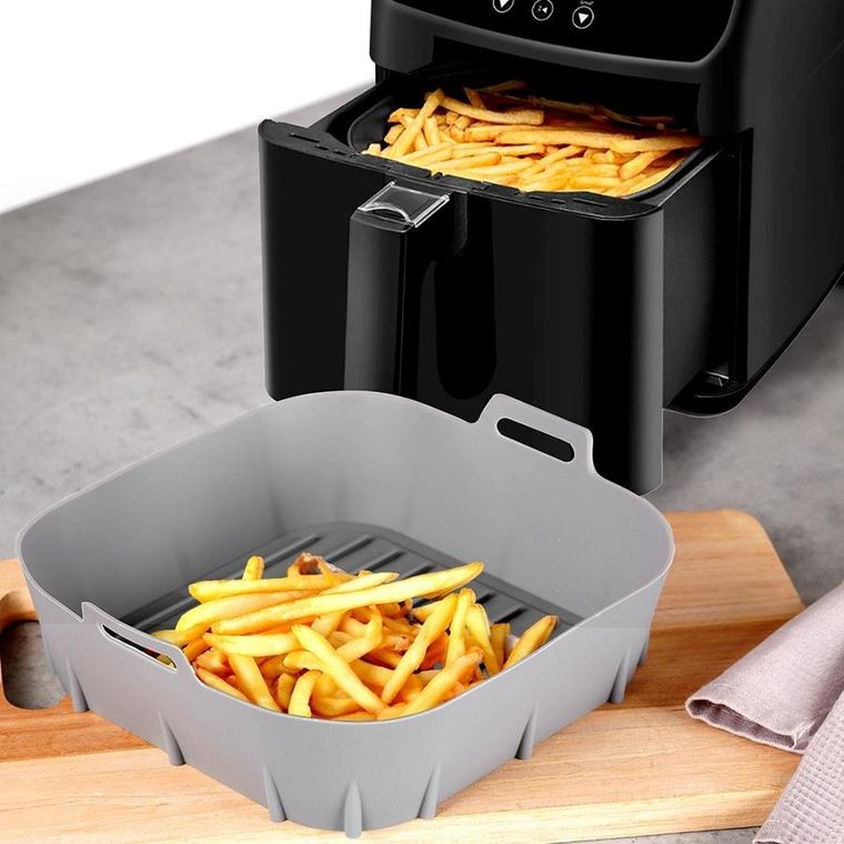 Vilde, wkład do frytkownicy Air fryer, silikonowy szary, 22 cm