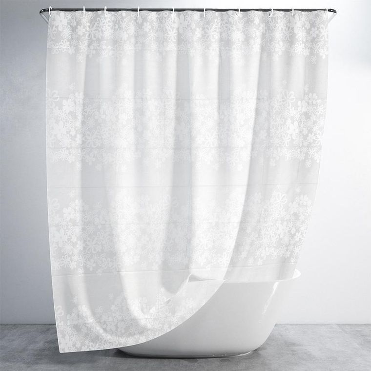 Vilde, zasłona prysznicowa, haczyki, wodoodporna, 180-180 cm