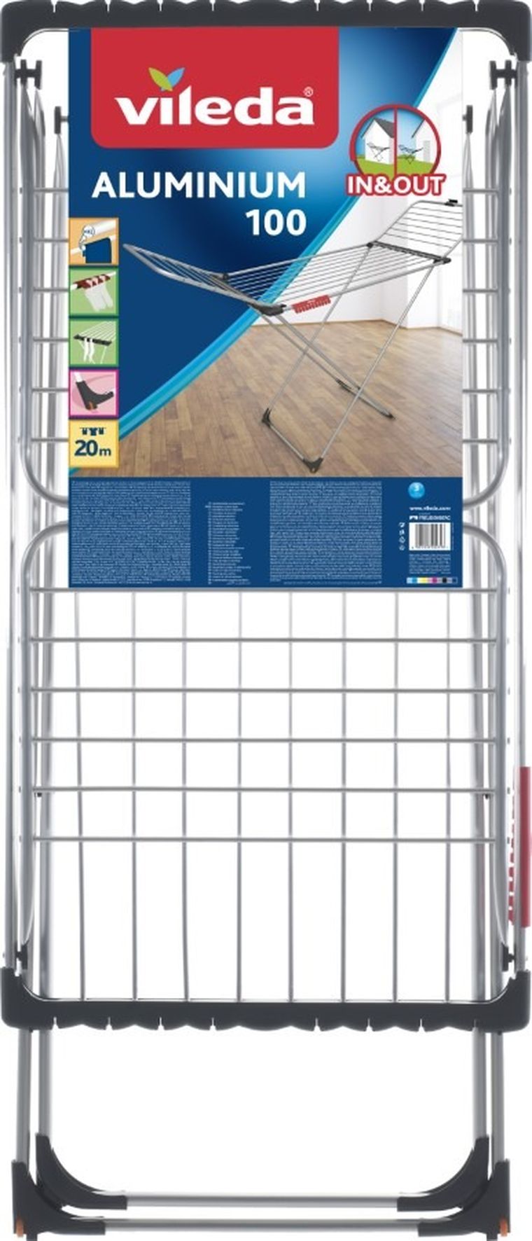 Vileda, Aluminium 100, suszarka na pranie, stojąca, 157336
