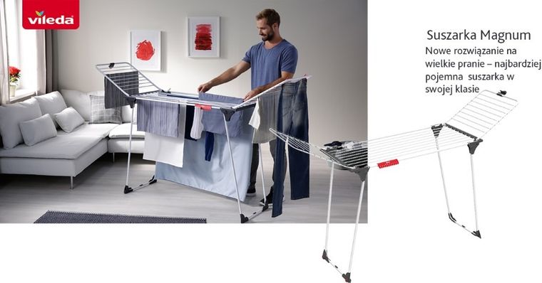 Vileda, Magnum, suszarka na pranie, stojąca, 162648