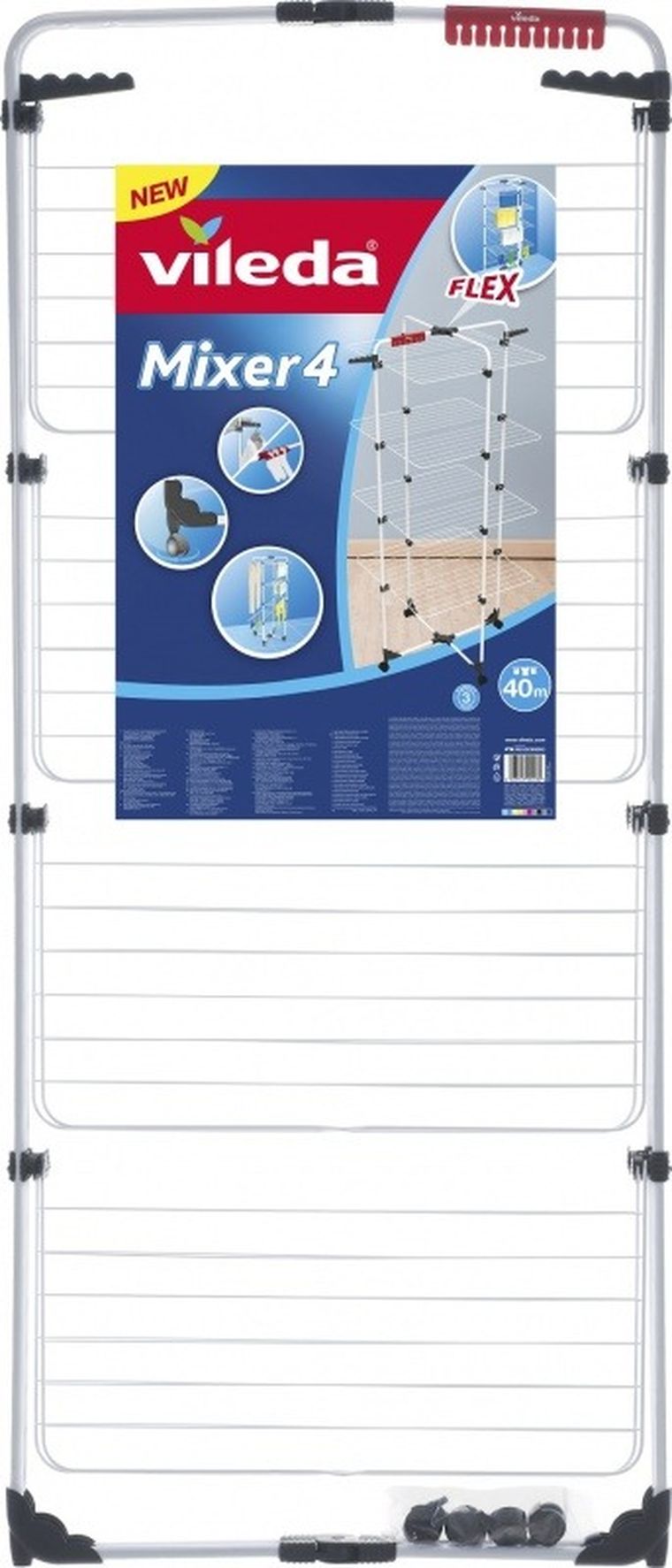 Vileda, Mixer 4, suszarka na pranie, pionowa, wewnętrzna, stojąca, 157237