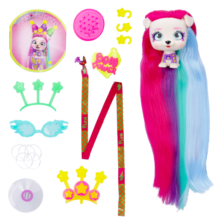 Vip Pets, Bow Power, Gwen, figurka do stylizacji fryzur