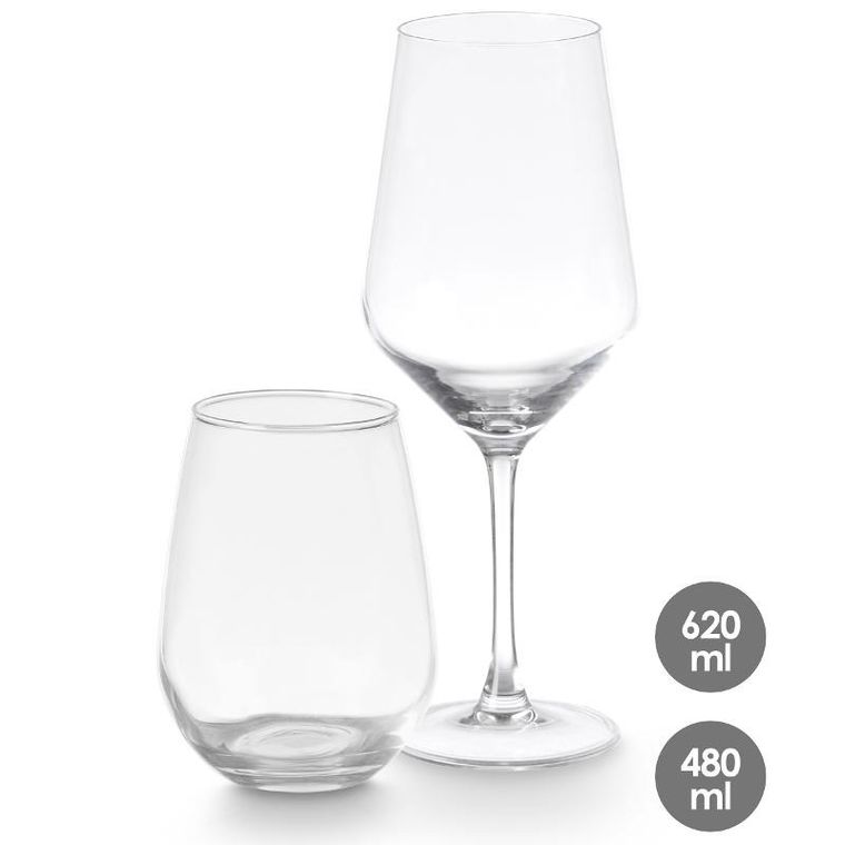 Vivalto, zestaw szklanek i kieliszków, 8 szt.