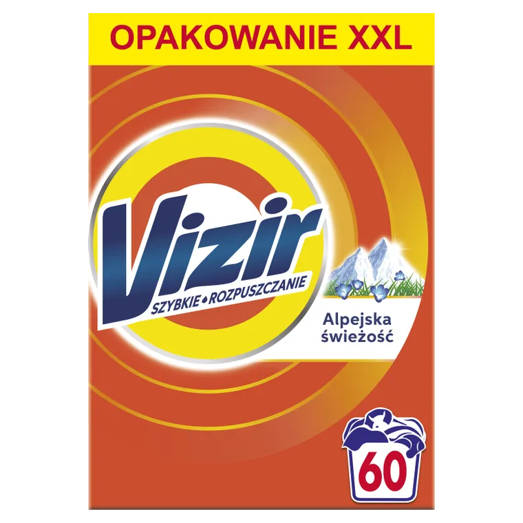 Vizir, Alpine Fresh, proszek do prania, 60 prań