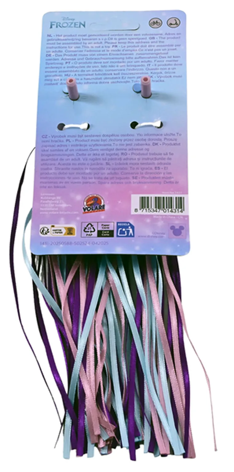 Volare, Frozen, ozdoba do roweru, serpentyny, 2 szt.