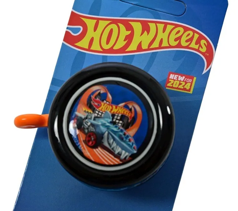 Volare, Hot Wheels, dzwonek rowerowy, czarny