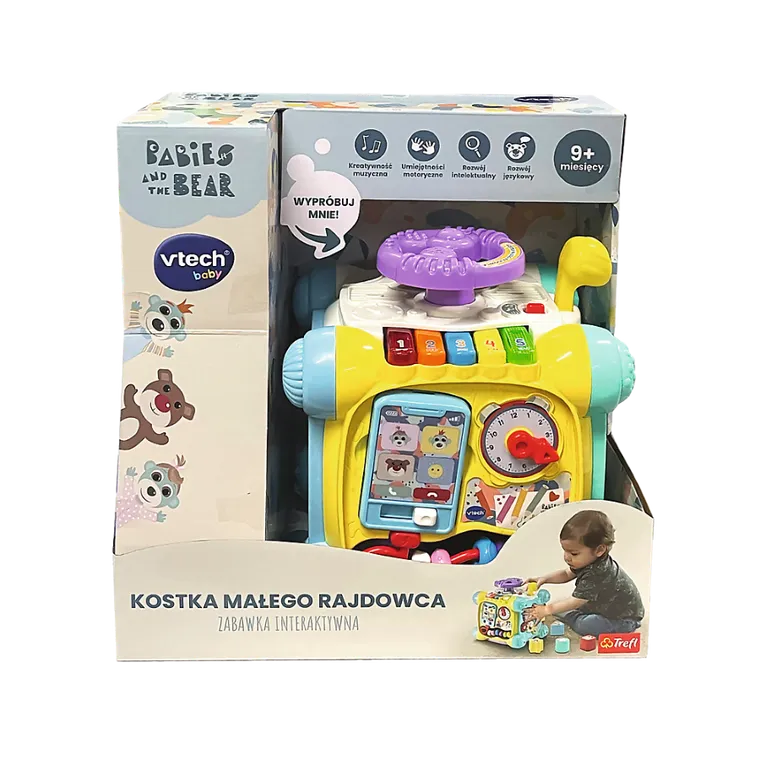 Vtech, Bobaski i Miś, Kostka Małego Rajdowca, zabawka interaktywna