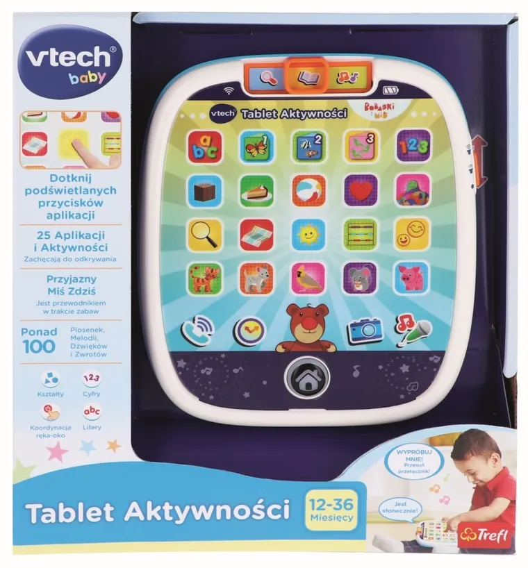 Vtech, Bobaski i Miś, tablet aktywności, zabawka interaktywna