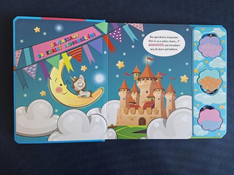 W krainie jednorożców. Książka z drewnianymi figurkami