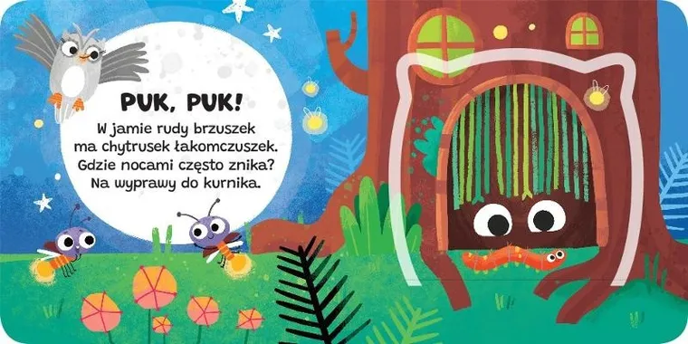W lesie. Puk, puk! Otwórz okienko!