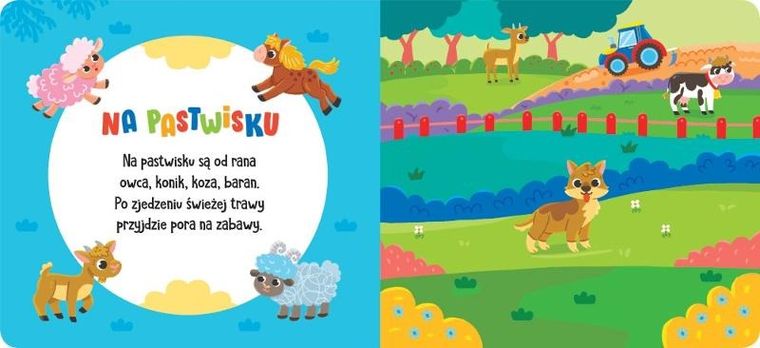 W zagrodzie. Książeczka sensoryczna z filcowymi naklejkami