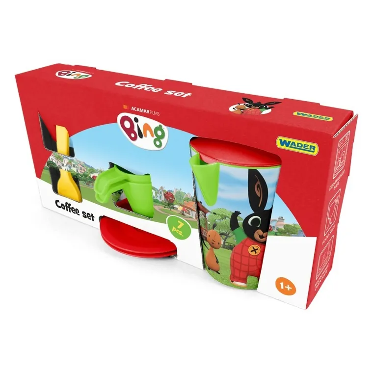 Wader, Bing, zestaw filiżanek z dzbankiem